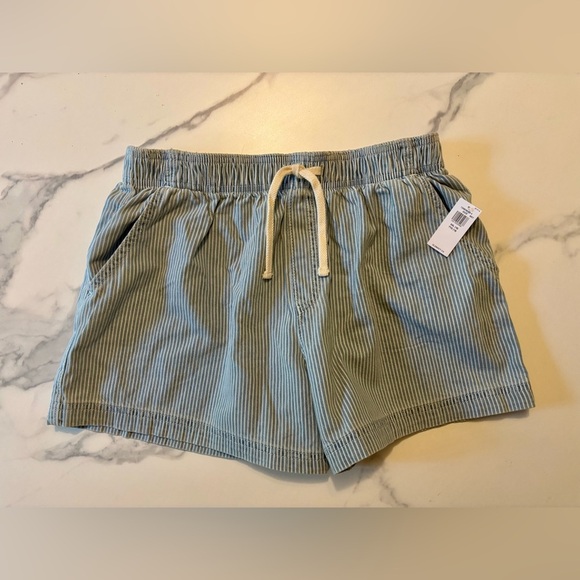 Youth Old Navy High-Rise Blue and White Striped Shorts - Picture 2 of 6